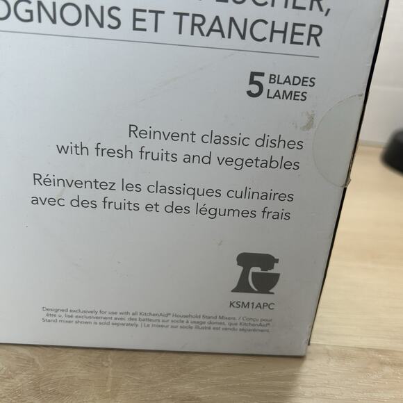 KitchenAid SPIRALIZER, PEEL, CORE & SLICE Attachments 5 Blades KSM1APC KSM2PC - Picture 4 of 7